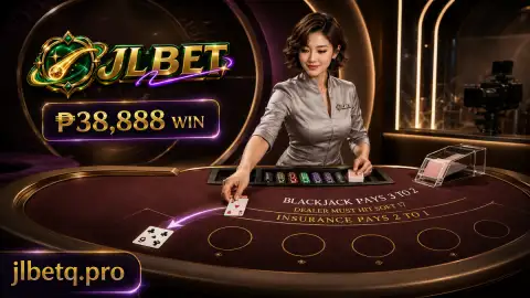 JLBET live casino roulette scene focused on the moving wheel and ball